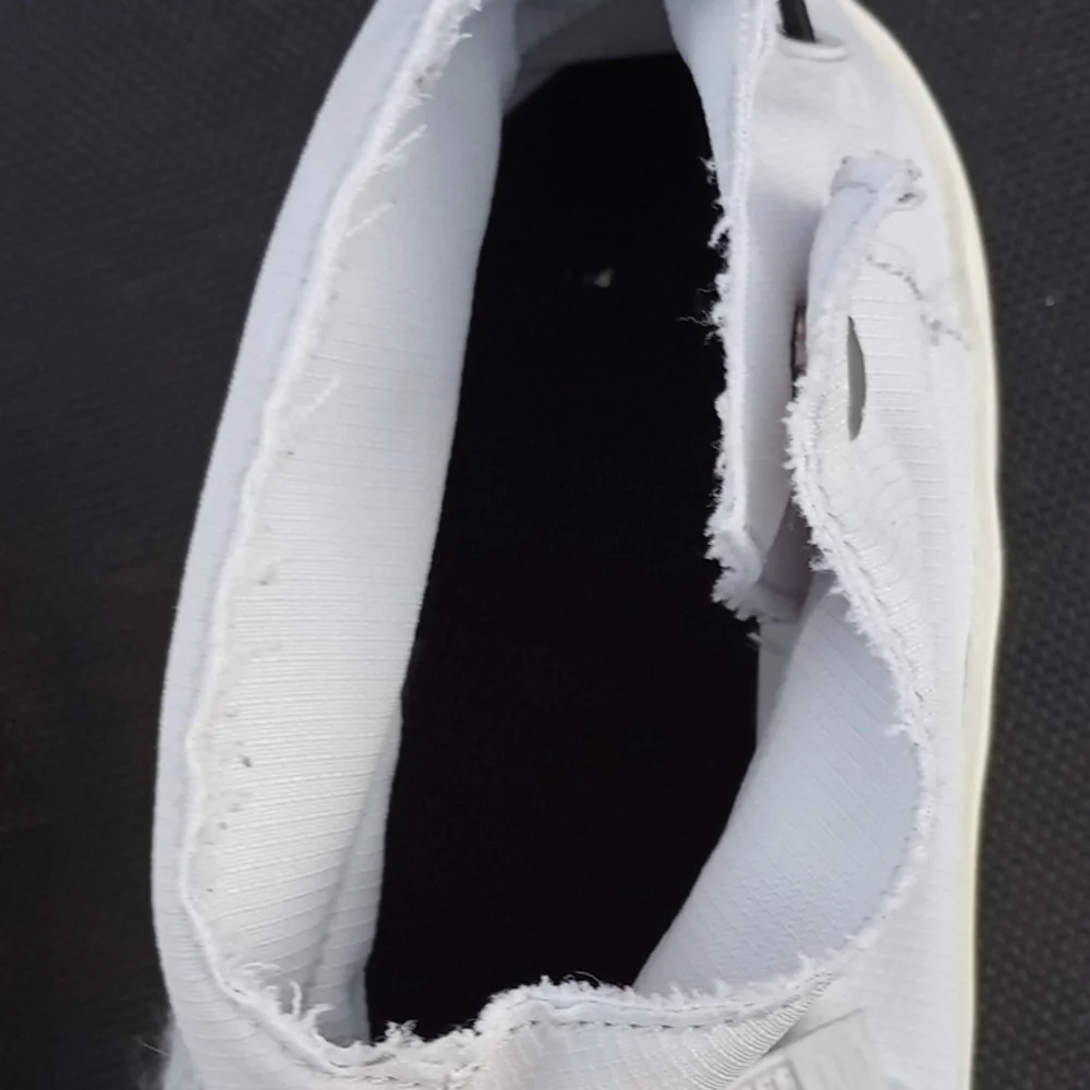 Nike White Athletic Slip-Ons with Strap‎